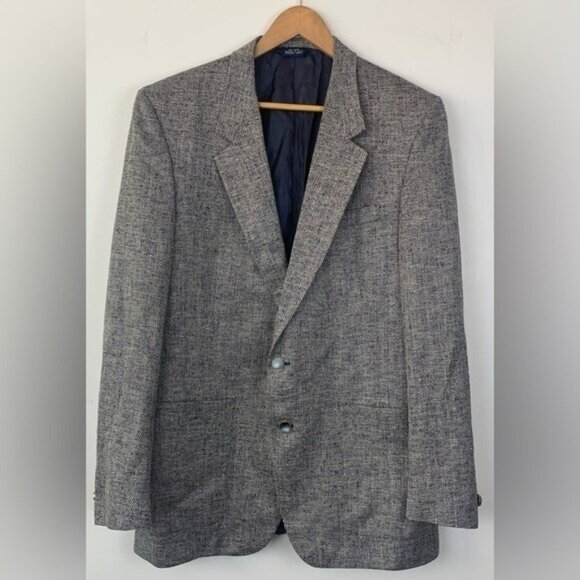 Walter Pye's Other - Vintage Walter Pye's LeBaron Clothes Blazer Jacket Dark Blue Herringbone 43L EUC